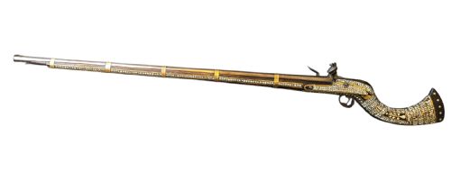 INDOPERSIAN FLINTLOCK MUSKET WITH MOTHEROFPEARL BRASS INLAY LATE 18TH CENTURY - ADDITIONAL PHOTO 13