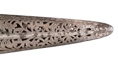 INDIAN STEEL KATAR PUSH DAGGER WITH PIERCED STEEL SHEATH RAJASTHAN SOUTH INDIA LATE 18TH19TH CENTURY - ADDITIONAL PHOTO 18