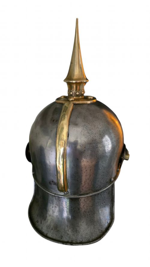 WWI PRUSSIAN STEEL PICKELHAUBE HELMET WITH BRASS FITTINGS CIRCA 19151918 - ADDITIONAL PHOTO 3