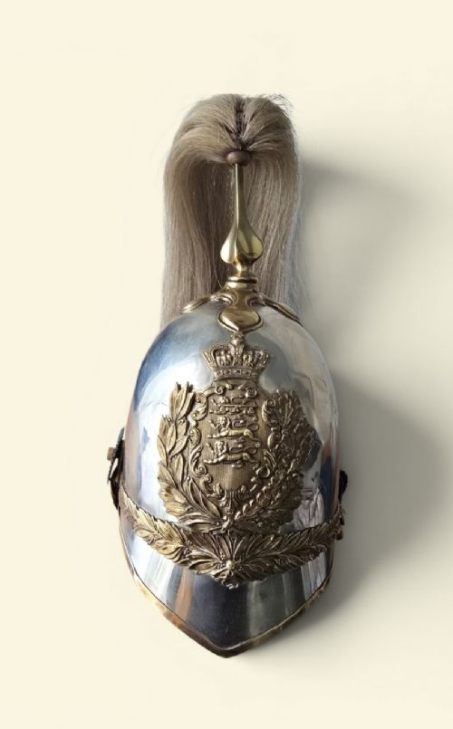 1871 PATTERN OFFICERS CAVALRY HELMET DUKE OF YORKS OWN REGIMENT OF YEOMANRYWHITE METAL GILT HORSEHAIR PLUME CIRCA18711890 - ADDITIONAL PHOTO 14