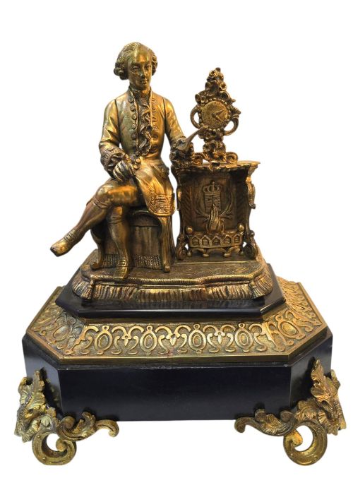 19th Century French Figural Bronze, the Figure Attributed to Pierre-augustin Caron De Beaumarchais.