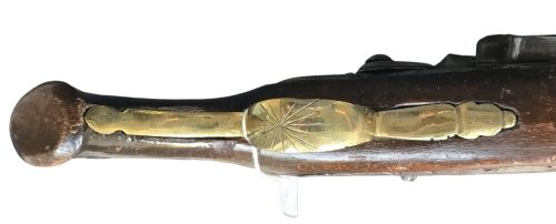 fig 4. Early 19th-Century Albanian Balkan Flintlock Holster Pistol, 18-Bore with possibly the name “Spilloin” or similar engraved on the lock.
