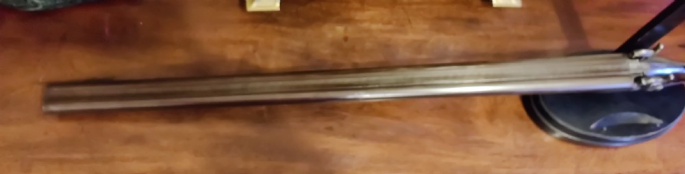 Westley Richards 14 bore side by side muzzle loading hammer action 19th century shotgun.  View XII