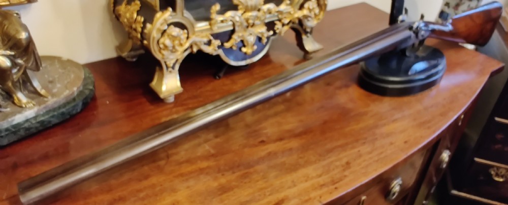 Westley Richards 14 bore side by side muzzle loading hammer action 19th century shotgun.  View XIII