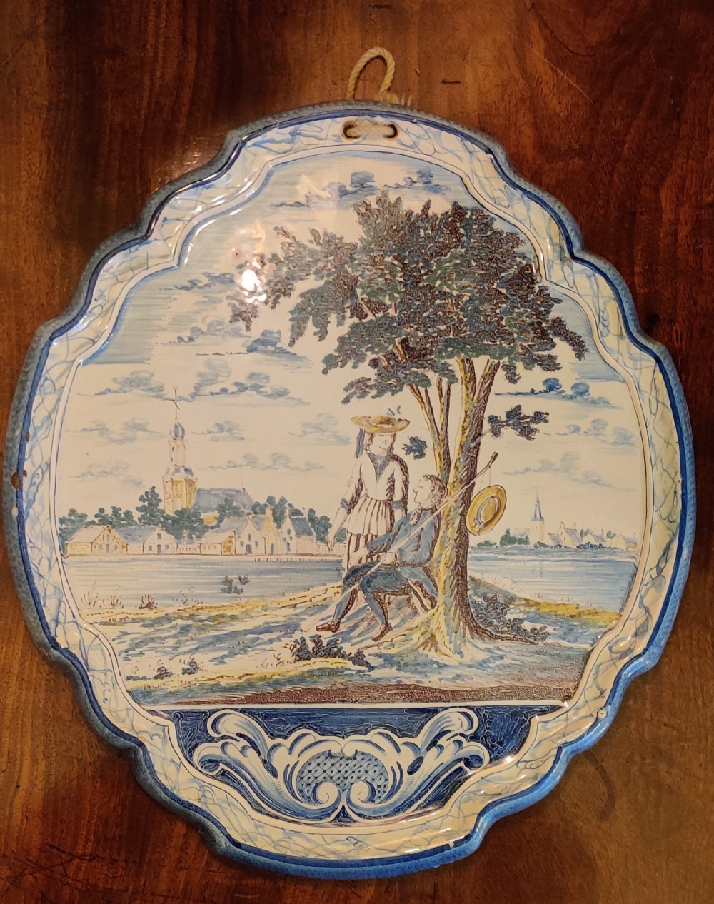 A fine 19th century Dutch Delft, Antique wall plaque.