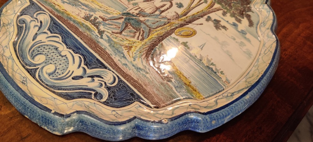A fine 19th century Dutch Delft, Antique wall plaque. View II