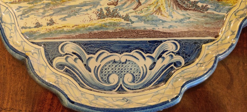 A fine 19th century Dutch Delft, Antique wall plaque. View VII