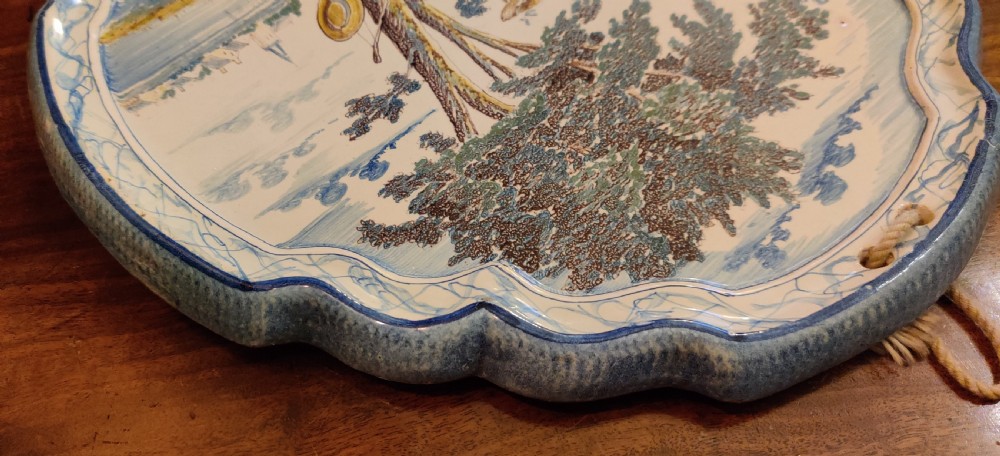 A fine 19th century Dutch Delft, Antique wall plaque. View IX