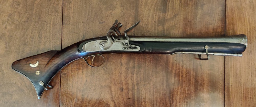 A rare 19th century Ottoman Turkish flintlock blunderbuss of quite short proportions.