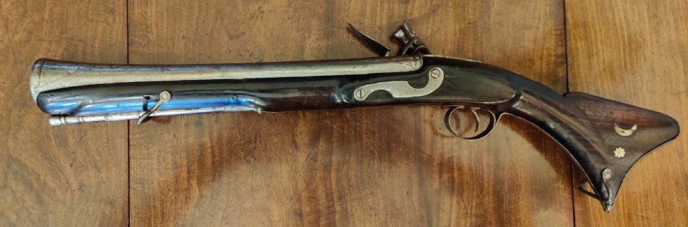 A rare 19th century Ottoman Turkish flintlock blunderbuss of quite short proportions. View VI