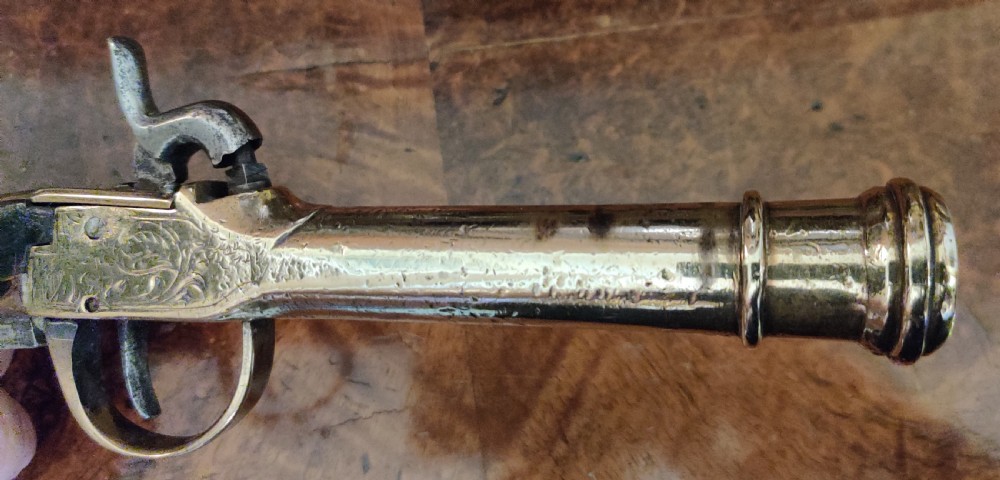 Belgian Blunderbuss  Pistol, with brass barrel.  View XIII