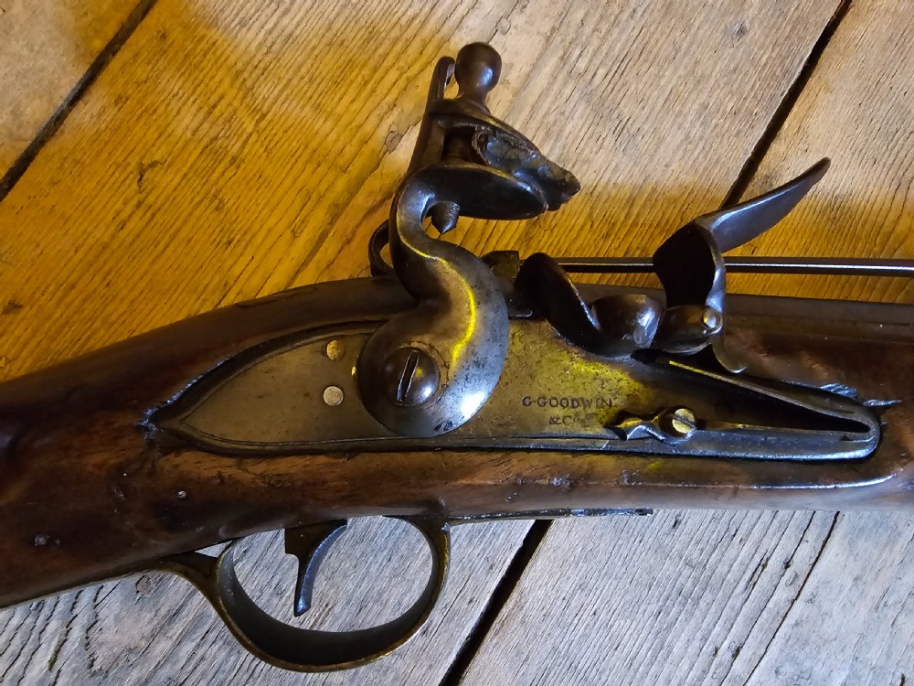 Flintlock Blunderbuss fitted with a folding bayonet circa 1780. View IV