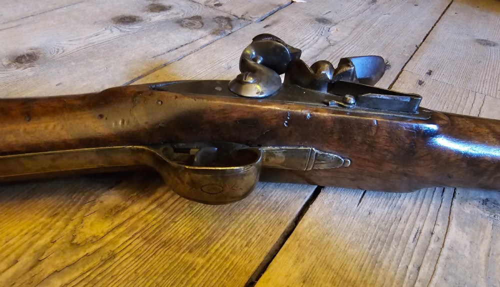 Flintlock Blunderbuss fitted with a folding bayonet circa 1780. View VII