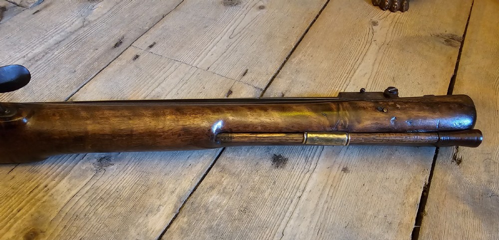 Flintlock Blunderbuss fitted with a folding bayonet circa 1780. View VIII