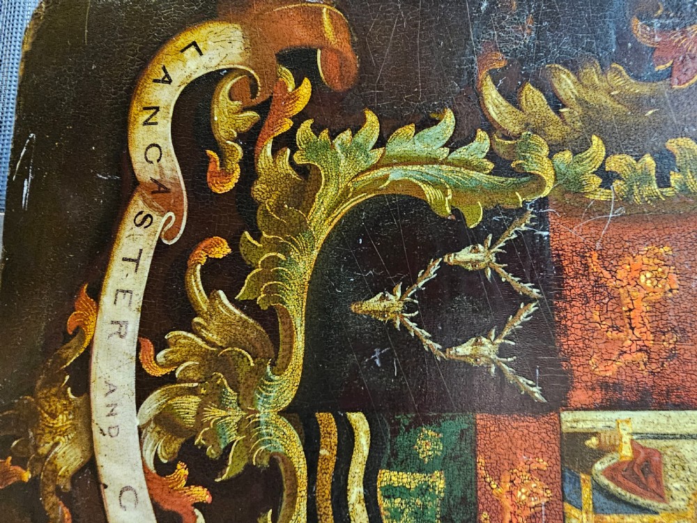 A very rare hand painted in Oil, wooden coach panel of the Lancaster and Carlisle Railway.  View IV