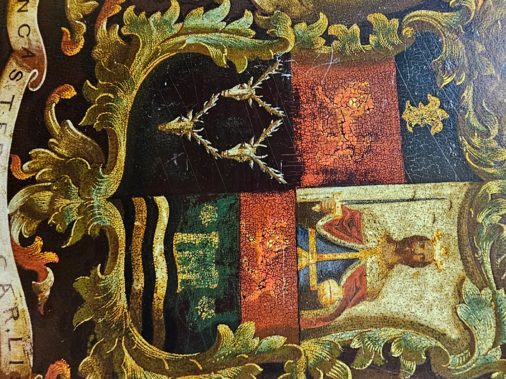 A very rare hand painted in Oil, wooden coach panel of the Lancaster and Carlisle Railway.  View V