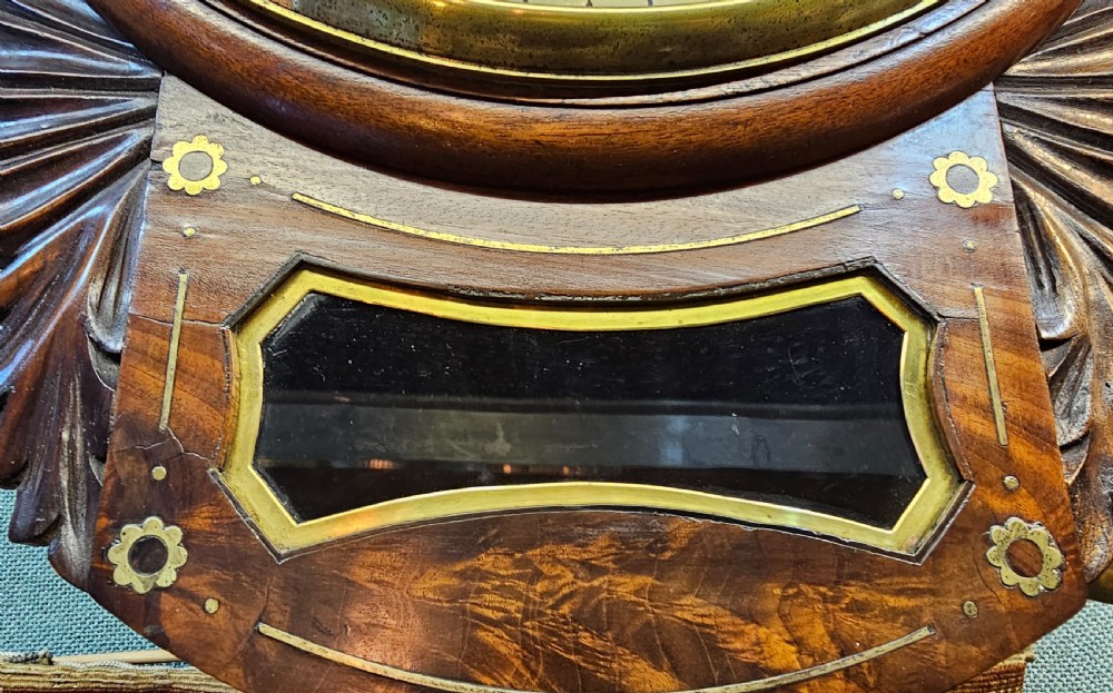 A GOOD ENGLISH FUSEE, DROP-DIAL WALL CLOCK, Signed 