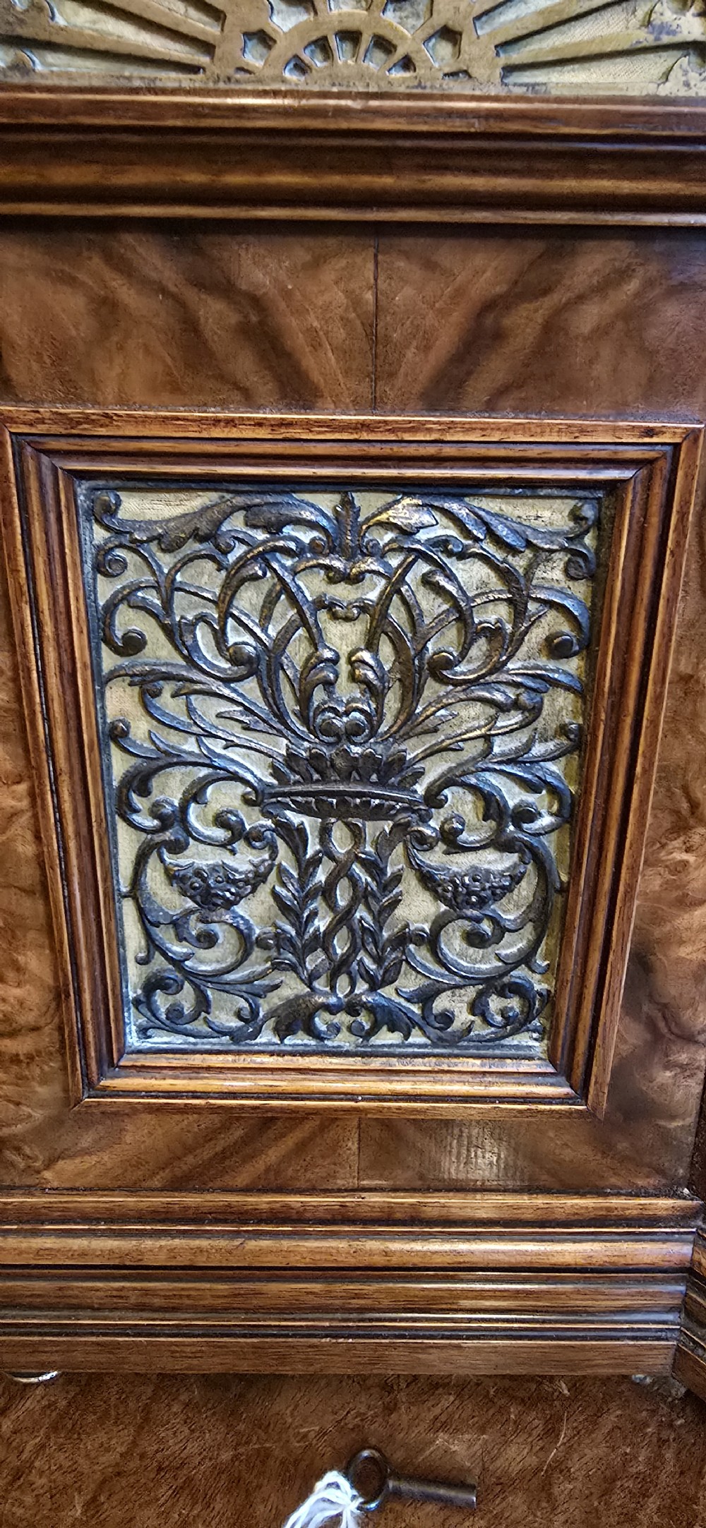 Superb quality Burr Walnut & Gilt bronze mounted Bracket Clock. Circa 1890 with a Ting Tang quarter chiming movement by Lenzkirch.  View XX