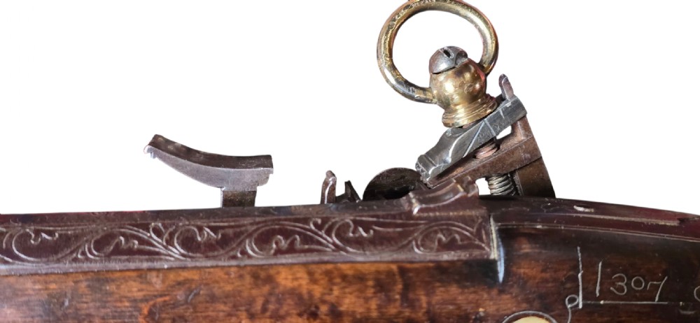 A fine Moroccan Snaphance Jezail Musket with silver Inlay Decoration. Circa 1889 View XV