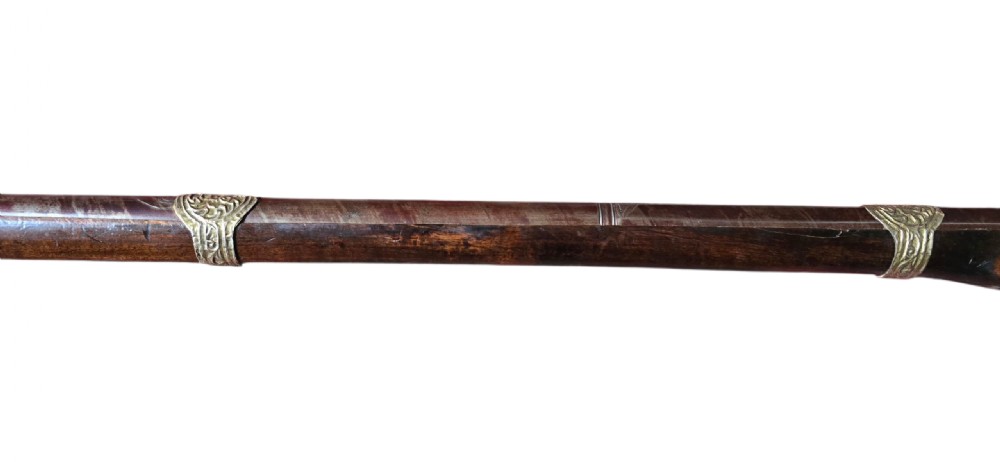 A fine Moroccan Snaphance Jezail Musket with silver Inlay Decoration. Circa 1889 View XVI