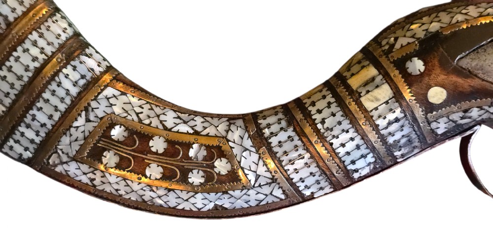 Fine Indo - Muslim Flintlock Musket/Jezail, extensively decorated with inset brass and Mother-of-Pearl Inlay, complete with Afghan stock c.1780–1820 View XI