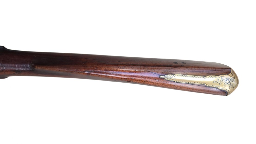 Rare 18th Century Irish Flintlock Blunderbuss with Spring Bayonet by the Renowned Irish Gunsmith EGAN, PARSONSTOWN (Birr). View XIII