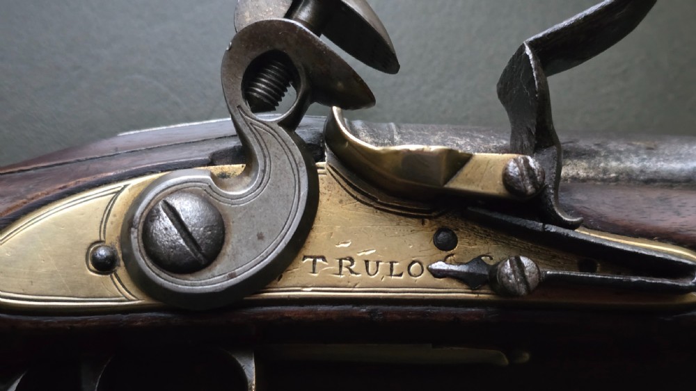 Italian Military Flintlock Service Pistol, signed “TRULO