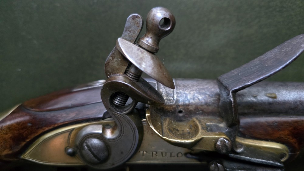 Italian Military Flintlock Service Pistol, signed “TRULO