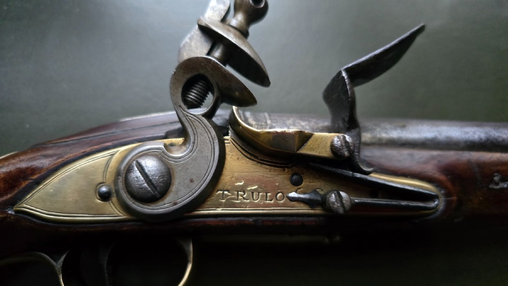 Italian Military Flintlock Service Pistol, signed “TRULO