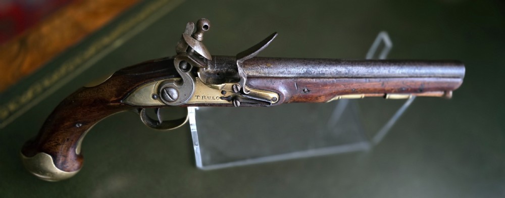 Italian Military Flintlock Service Pistol, signed “TRULO