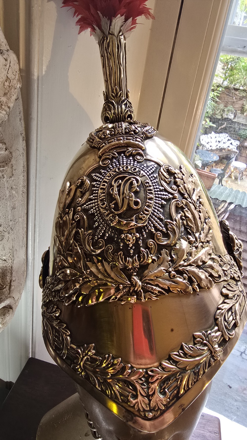 PORTO- British 1847 Officer’s Helmet –Victorian of the 5th (Princess Charlotte of Wales’s) Dragoon Guards, circa1845–1855 View II