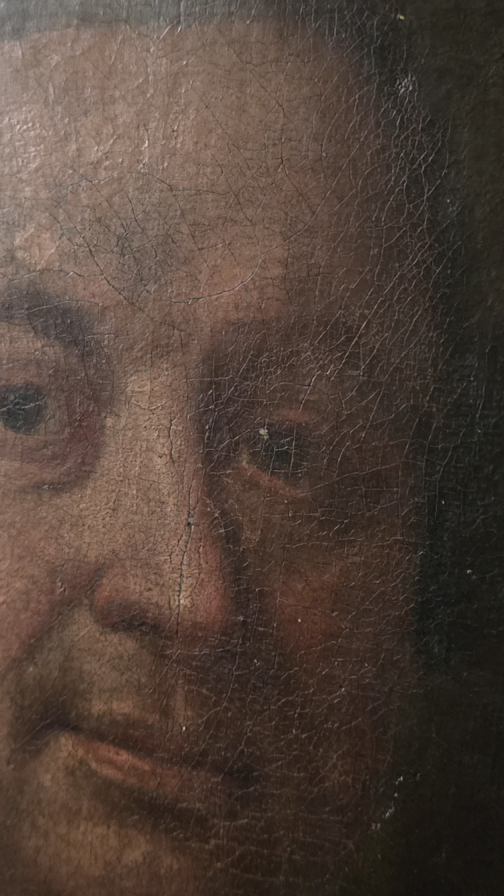 18th Century English Oil on Canvas Portrait of a Gentleman, c.1750 — Unlined Original Georgian Canvas View VII