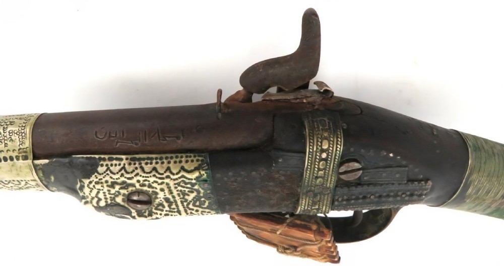 Rare North African Musket with Tower Lock, mid-19th century.  View XI