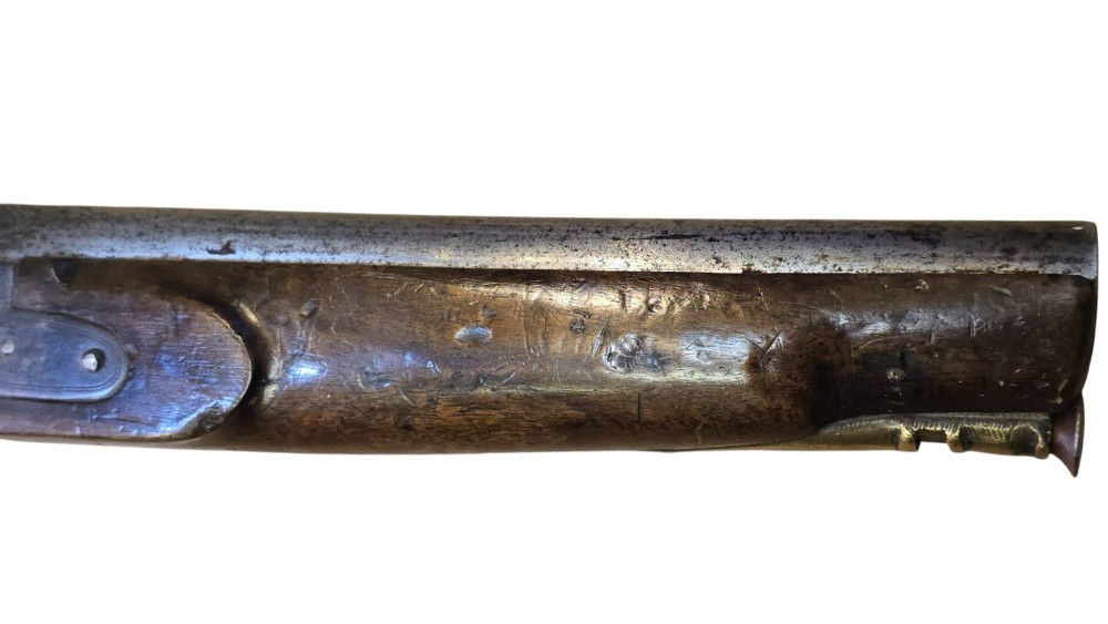 Mid-19th Century British Tower Percussion Cavalry Horse Pistol, Birmingham Proofs & lock bearing a crown and 'Tower' marking. View IV