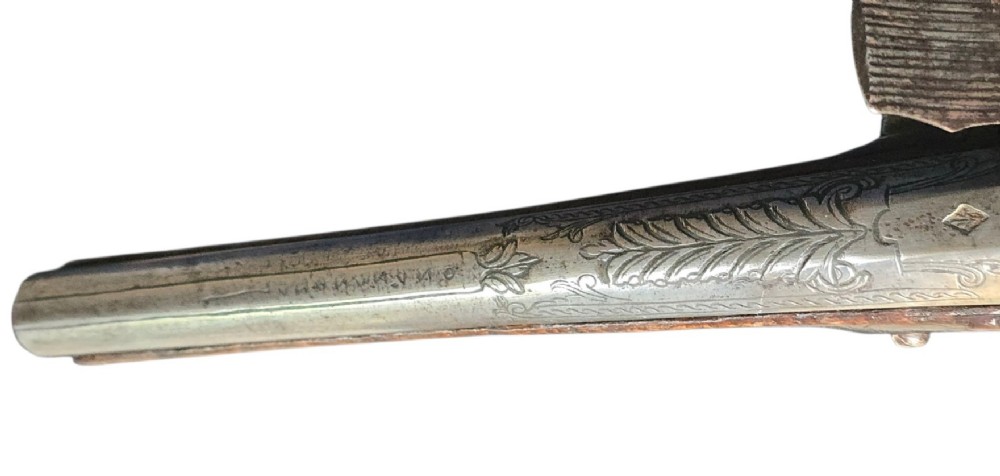 Early 19th-Century Albanian Balkan Flintlock Holster Pistol, 18-Bore with possibly the name “Spilloin” or similar engraved on the lock. View VIII