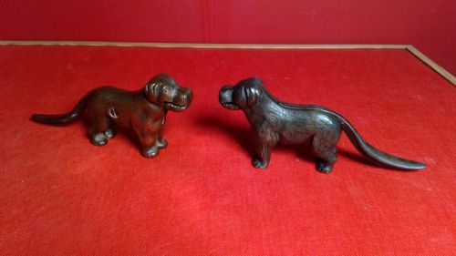pair of  antique cast iron labrador mechanical nut crackers,with patent numbers of the period.