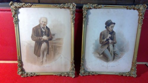   american folk art ,pair humorous chromolithograph  coloured prints by donaldson brothers.new york.circa.1876/77.....