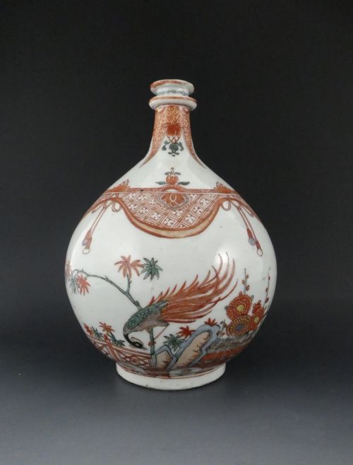 Japanese Arita Apothecary Jar, C.1690. Dutch Decorated.