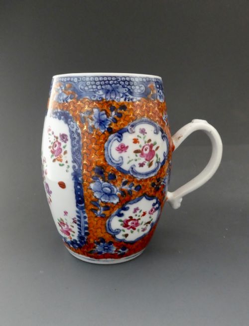 Chinese Porcelain Mug. Famille Rose Decoration. C. 1760.