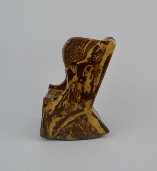 English Pottery Slipware Rocking Chair, Dated 1871, Soil Hill, Halifax.