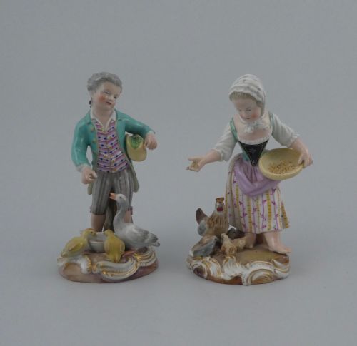 Pair Meissen Porcelain Figures, C. 1870