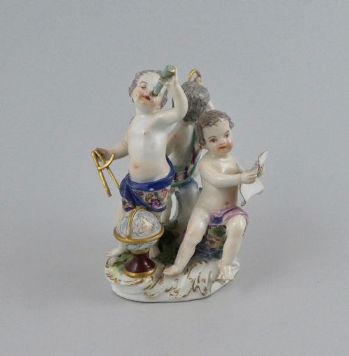 Meissen Porcelain Group of Putti, C. 1760.