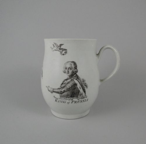 Worcester Porcelain Mug. King of Prussia, Dated 1757.