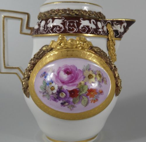 Meissen Porcelain Cream Jug & Cover, C. 1870.