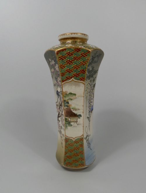 fig 1. Satsuma pottery vase. Kinkozan, c. 1900. Meiji Period.