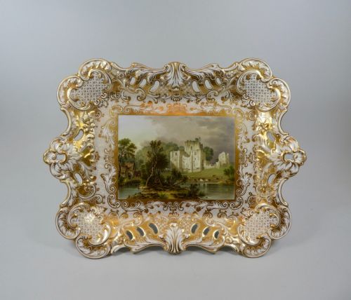 Minton Porcelain Tray, Brougham Castle’, C. 1830.