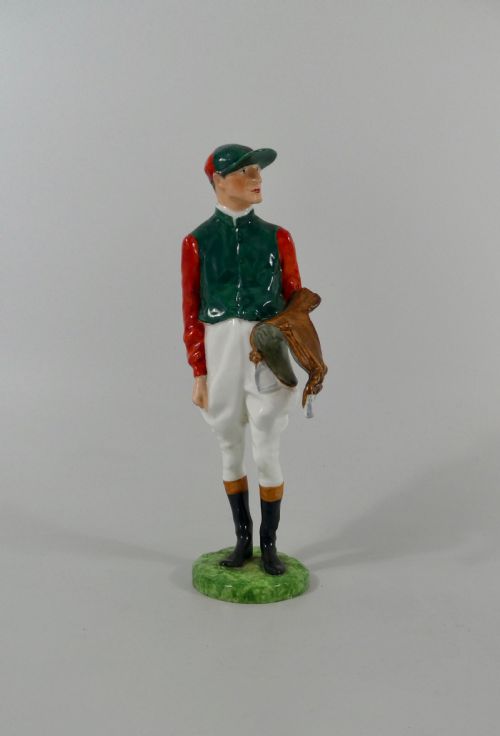 Royal Crown Derby Porcelain Jockey, Dated 1933.