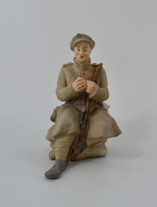 Very Rare Royal Worcester Porcelain Figure, Dated 1917.