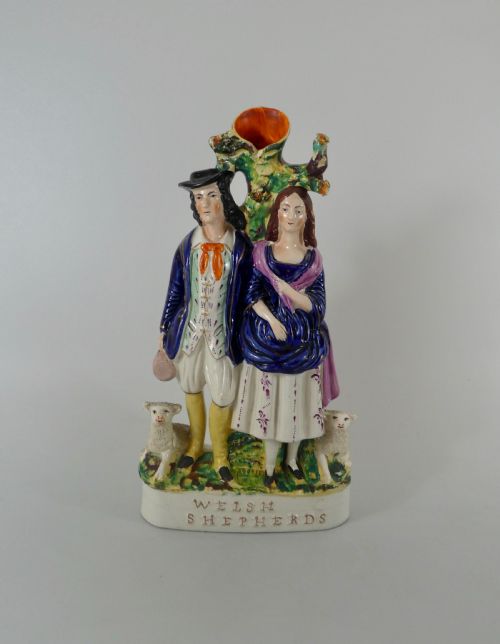 Staffordshire ‘Welsh Shepherds’, C. 1860.