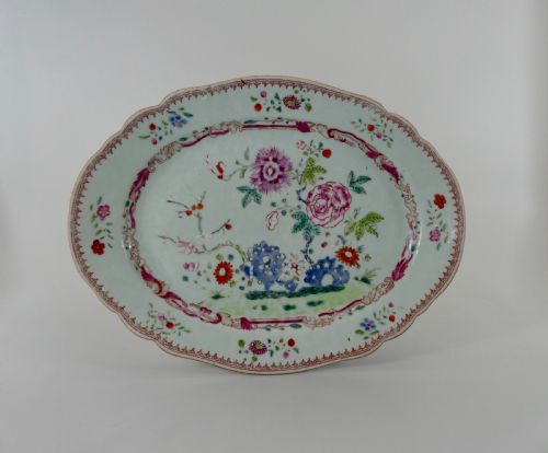 Chinese Porcelain Platter, C. 1760. Qianlong Period.
